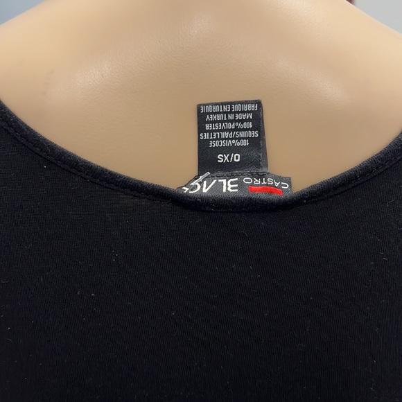 sequin tank Black and white tank top size XS - Picture 5 of 5